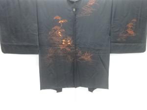 松笹風景模様刺繍一ツ紋絵羽織